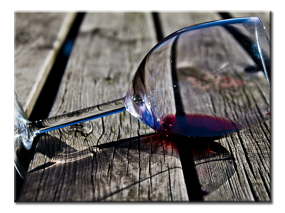 Red Wine Glass Pier Boards - 1 panel