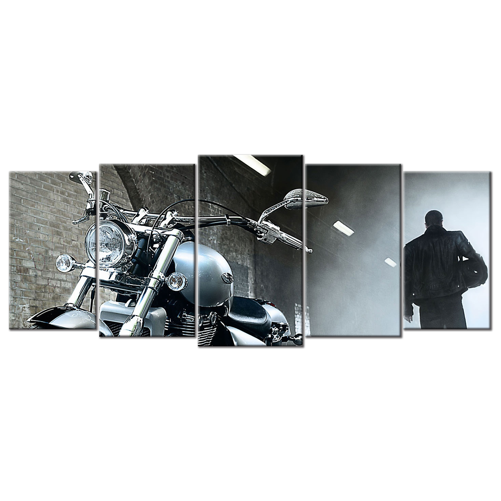 Motorcycle And A Man - 5 panel