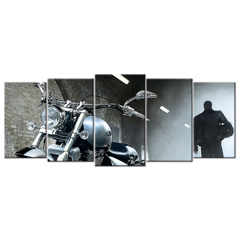 Motorcycle And A Man - 5 panel