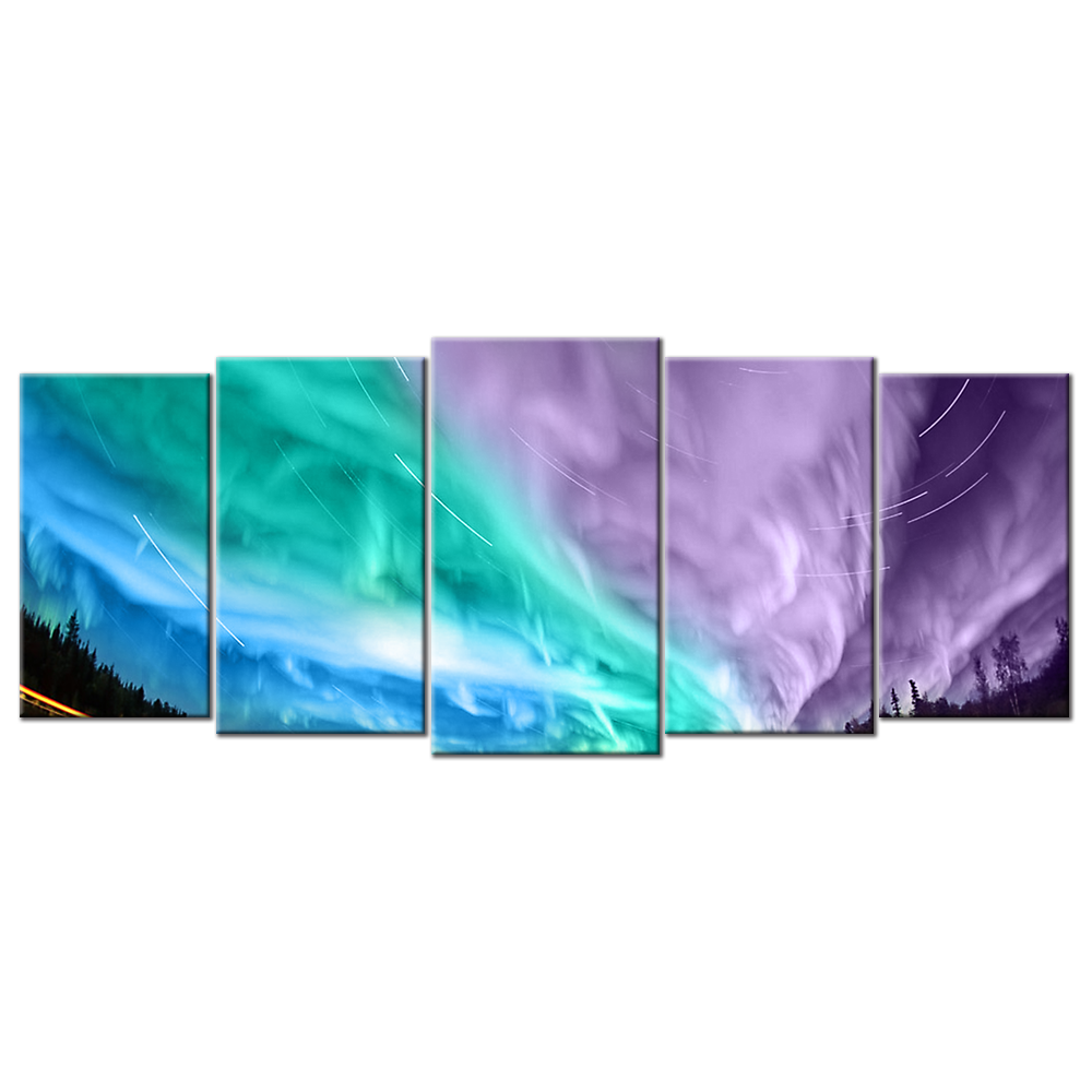 Northern Lights- 5 panels