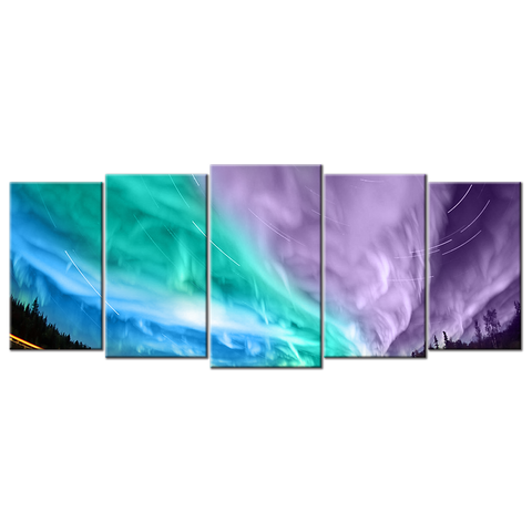 Northern Lights- 5 panels