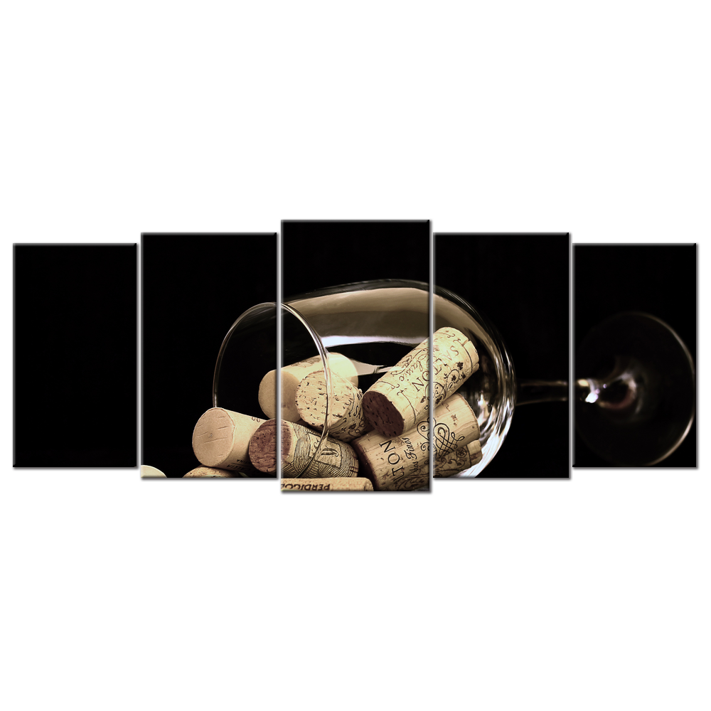 Wine Glass Corks- 5 panels XL