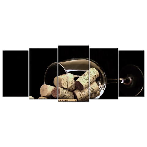 Wine Glass Corks- 5 panels XL