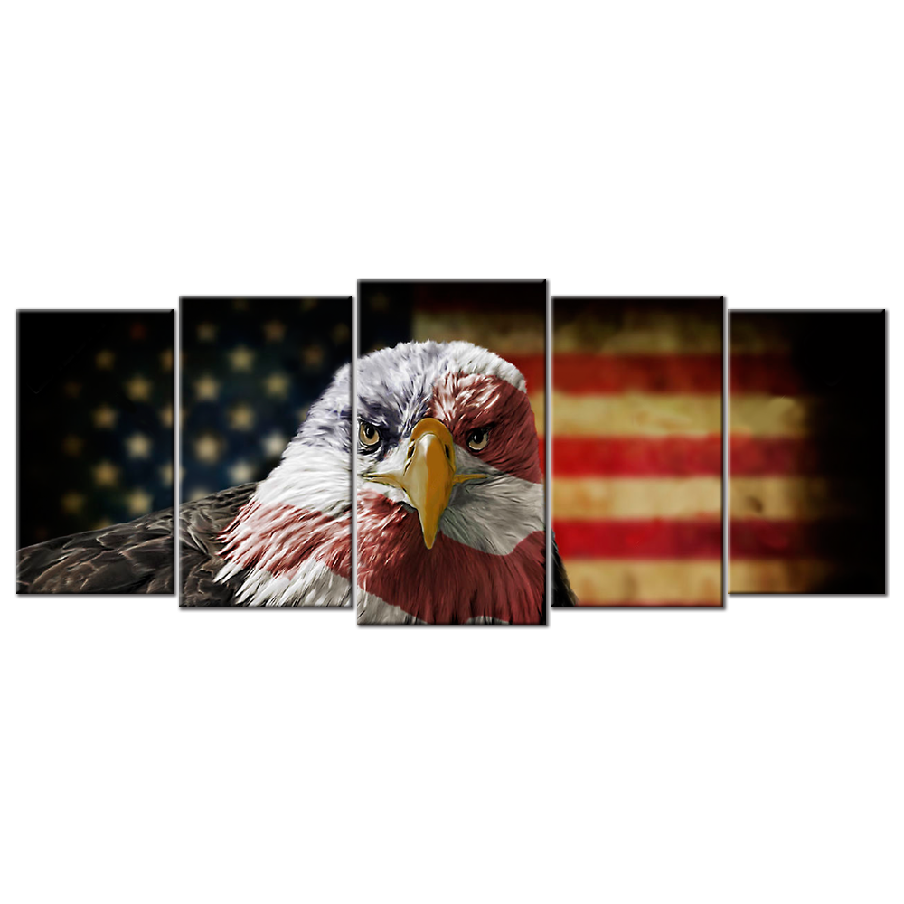 Rustic Eagle Flag- 5 panels XL