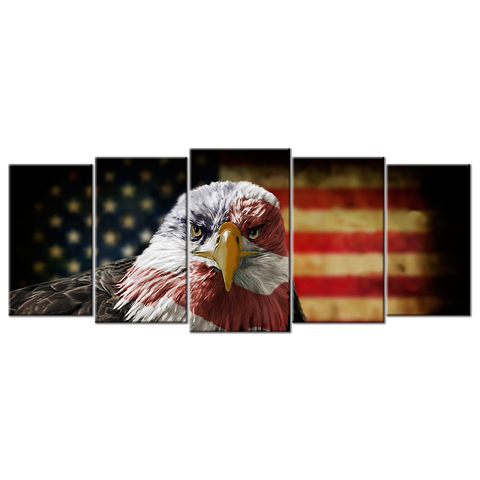 Rustic Eagle Flag- 5 panels XL