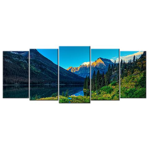 Lake Mountain Scenery - 5 panels