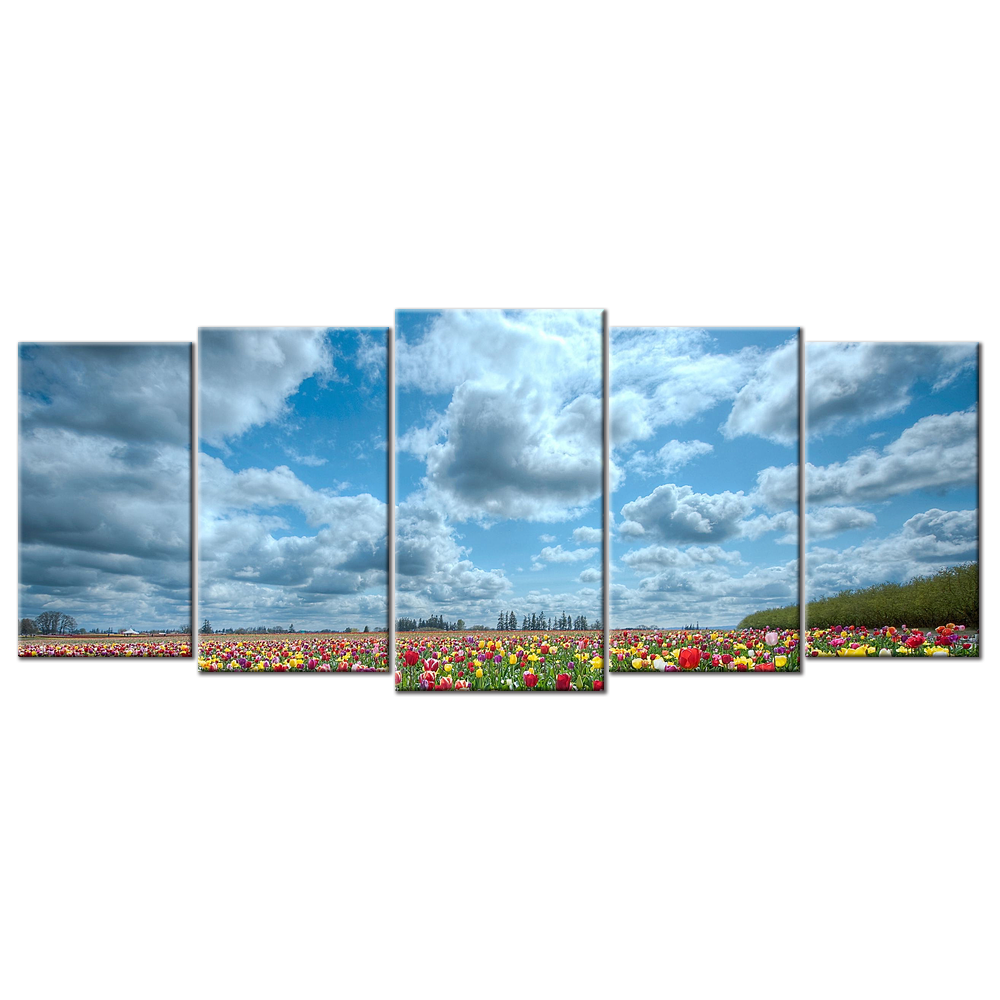 Tulips Scenery  - 5 panels L