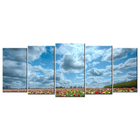 Tulips Scenery  - 5 panels L