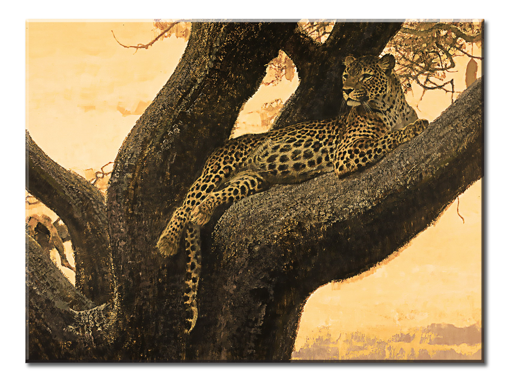 Leopard On The Trunk - 1 Panel L