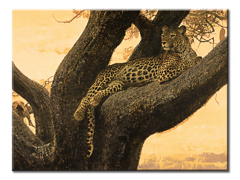 Leopard On The Trunk - 1 Panel L