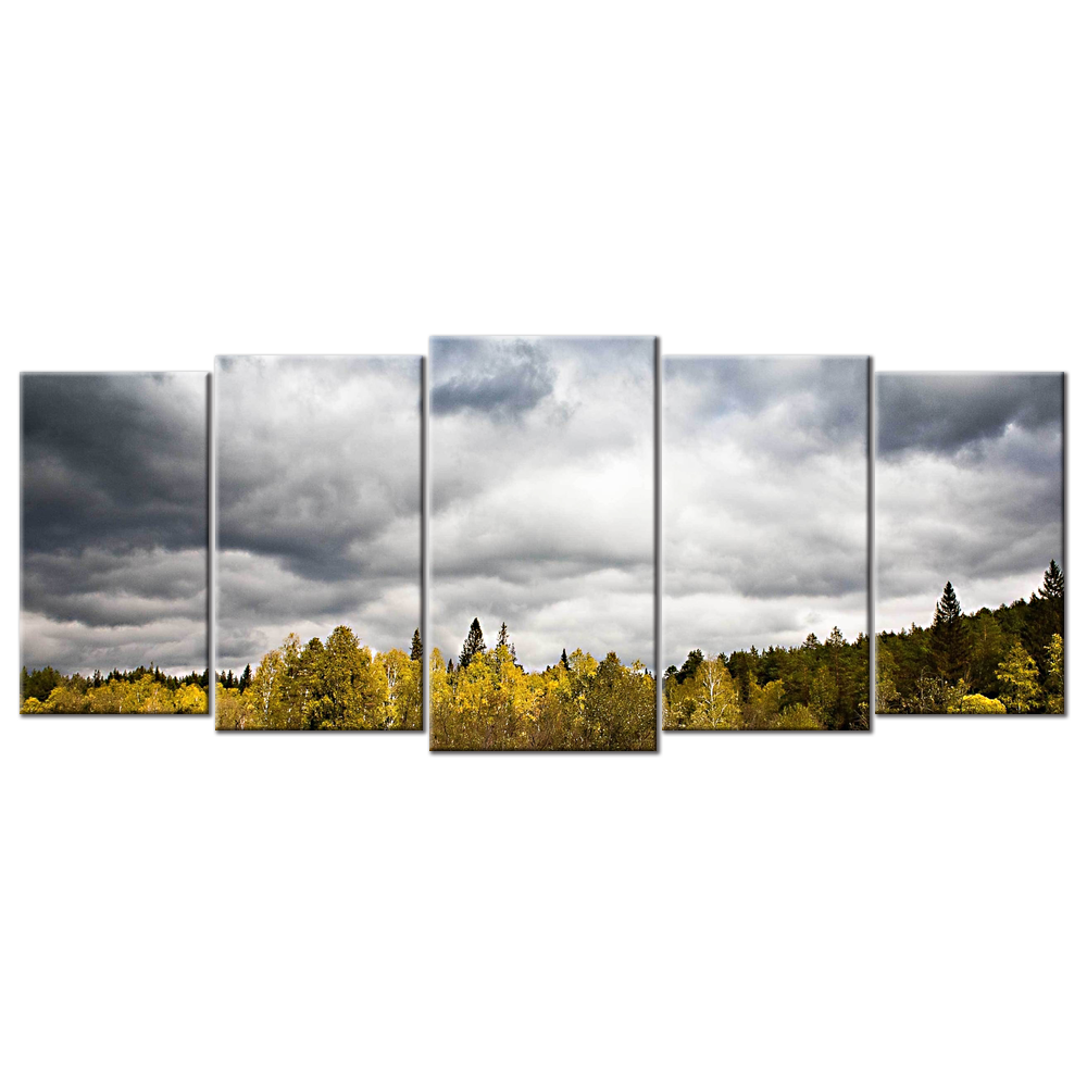 Horse Grass Field Trees - 5 panels XL