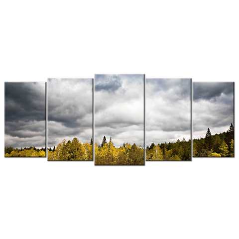 Horse Grass Field Trees - 5 panels XL