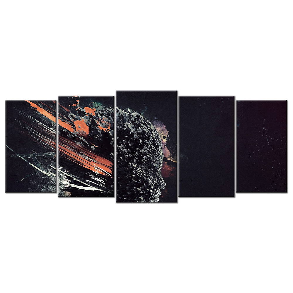 Girl Face Explosion - 5 Panels L