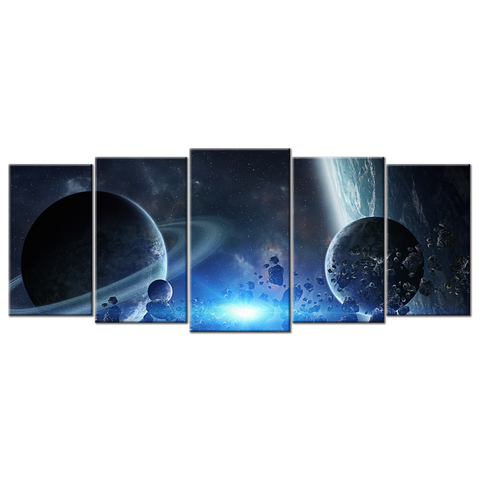 Group Of Planets 2 - 5 panels XL