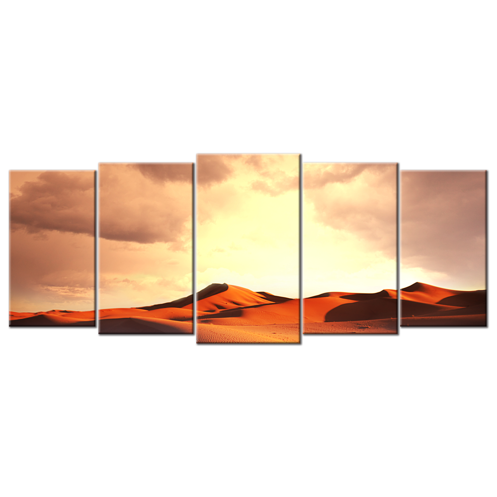 Sunrise Beautiful Desert Landscape - 5 panels L