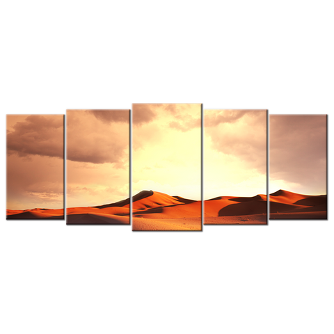 Sunrise Beautiful Desert Landscape - 5 panels L