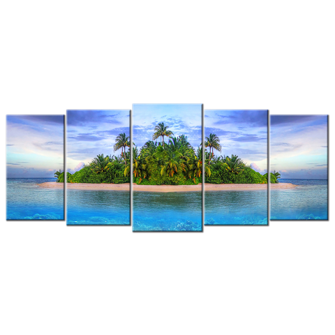 Sea Islands And The Underwater - 5 panels XL