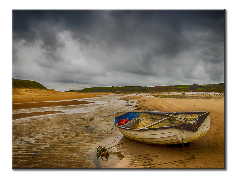 Cloud Sky River Boat  - 1 panel