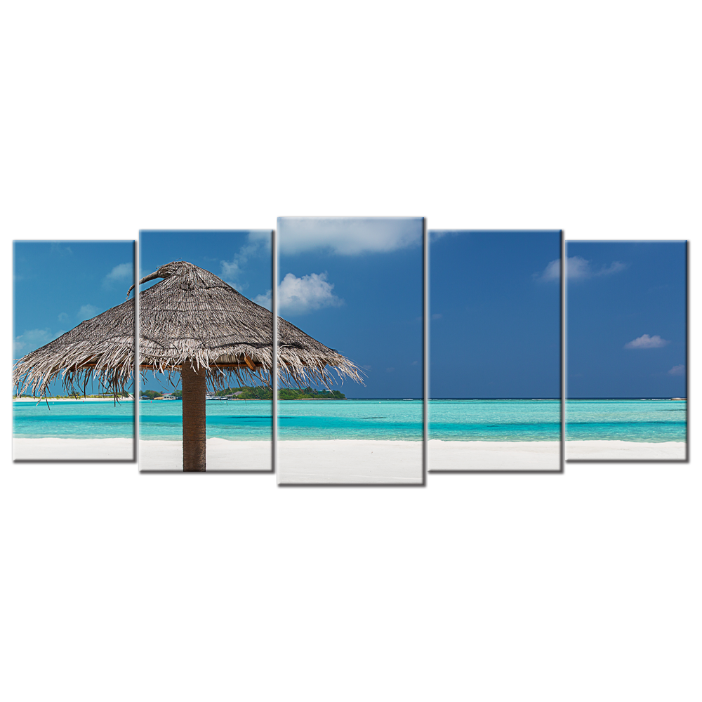 Beautiful Resort Beach - 5 panels XL