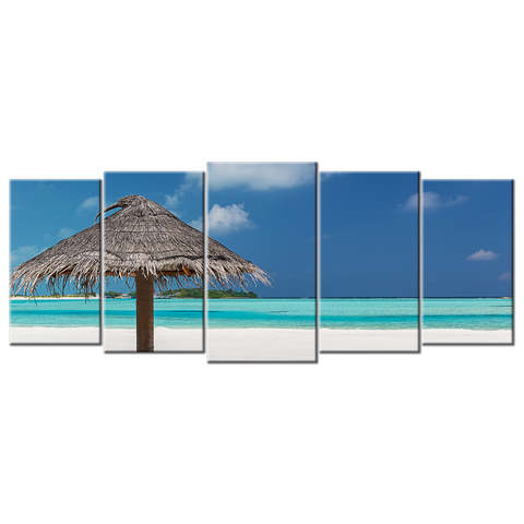 Beautiful Resort Beach - 5 panels XL