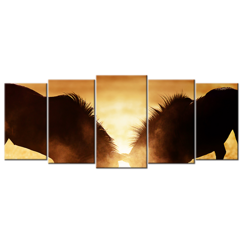 The Battle Between Animals - 5 panels XL