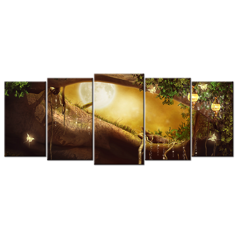 Forest Lawn Night - 5 panels L