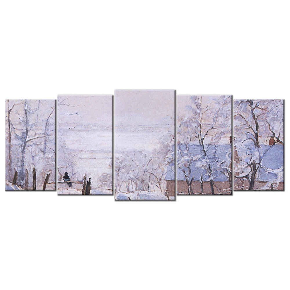 Monet Oil Painting Stock Photo 03 - 5 panels L