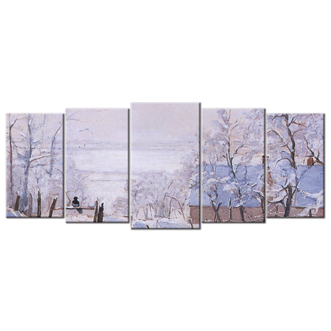 Monet Oil Painting Stock Photo 03 - 5 panels L