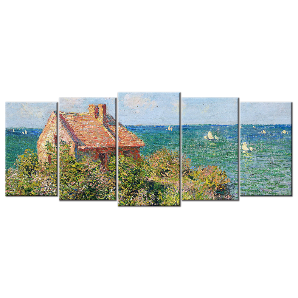 Monet Oil Painting Stock Photo 04 - 5 panels L