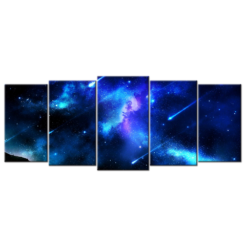 Blue Meteor Shower - 5 Panels L